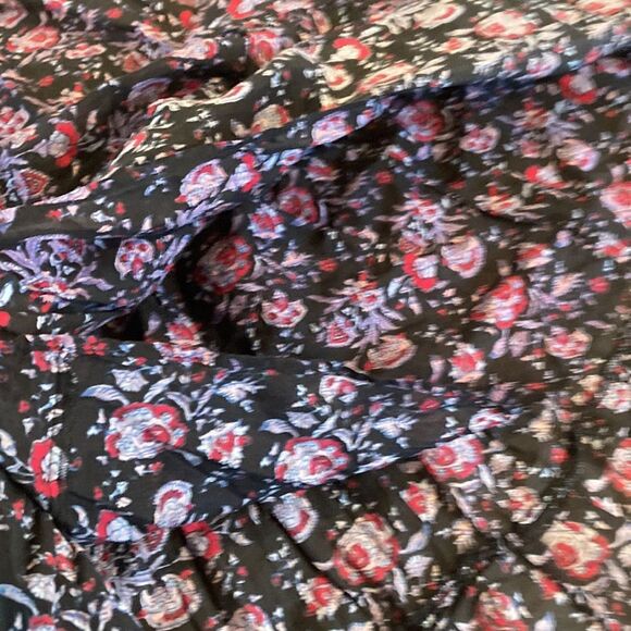 Xirena Iris Skirt Cotton Silk Lightweight Purple Floral Pockets Size Medium - Picture 10 of 10